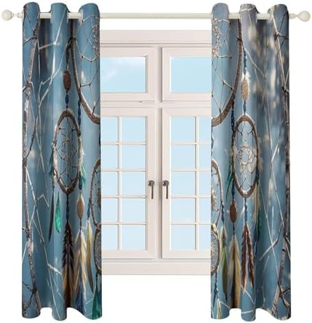 Dream catcher printed thermal blackout curtains — photo 4