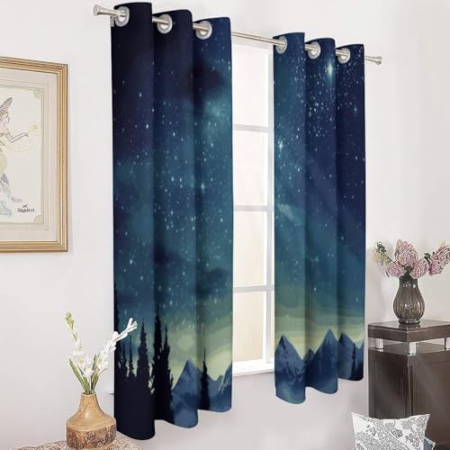 Celestial night sky thermal blackout curtain — photo 3