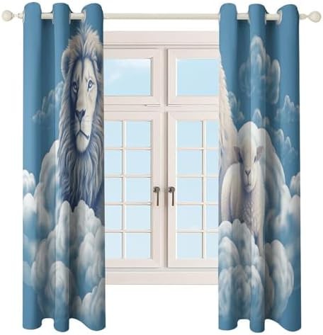 Lamb with a lion clouds blackout curtain — photo 4
