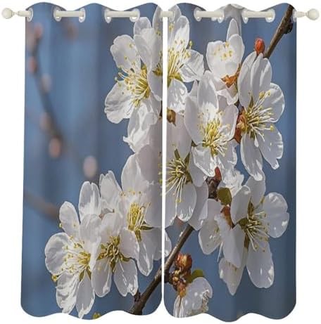 Japanese floral cherry blossom blackout curtains
