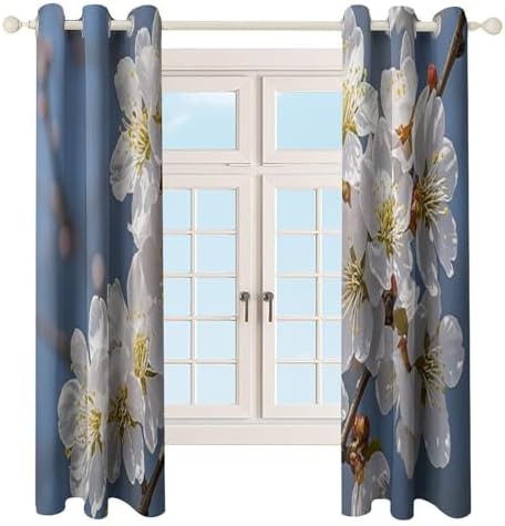 Japanese floral cherry blossom blackout curtains — photo 4