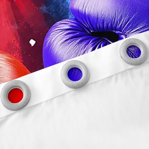 Boxing gloves sports themed window curtains — photo 4
