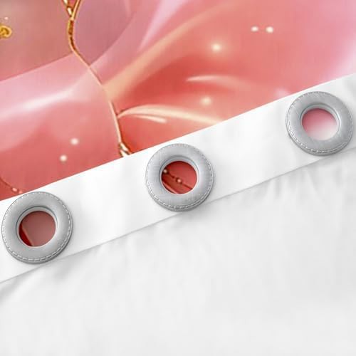 Pink flower bow grommet bedroom curtain 54 in — photo 5