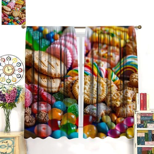 Sweet treat colorful blackout curtains 45 inch — photo 3
