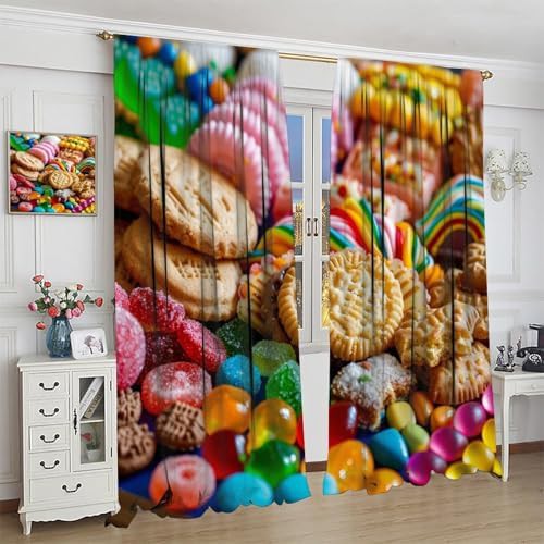Sweet treat colorful blackout curtains 45 inch — photo 4