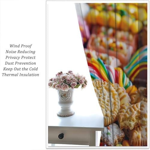 Sweet treat colorful blackout curtains 45 inch — photo 5