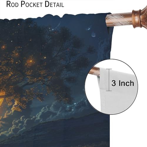 Golden moon fantasy blackout curtains 63 inch — photo 5