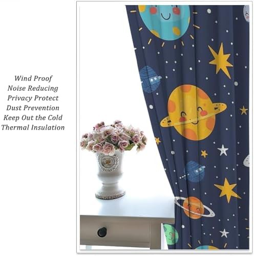 Cartoon solar system planet window treatment curtain 63 — photo 5