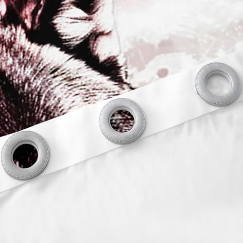 Wildlife wolf cherry blossom grommet curtain 54 in — photo 4