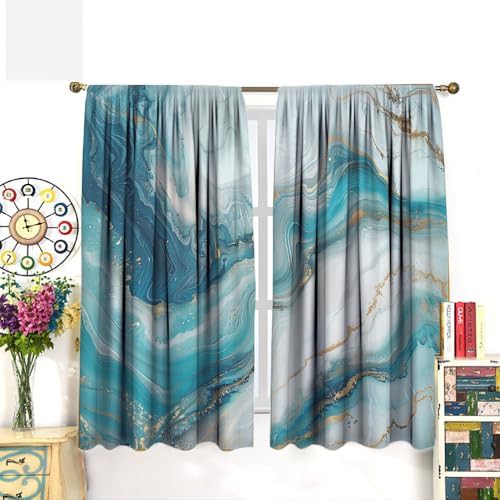 Abstract texture marble painting curtain 63 inch — photo 3