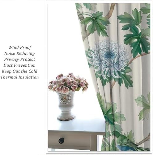 Floral bird fantasy blackout curtains 54 inch — photo 5