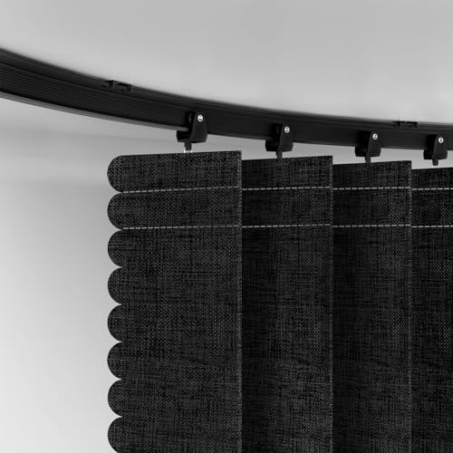 Black privacy soundproof room divider curtain 100 by 84 in — photo 5