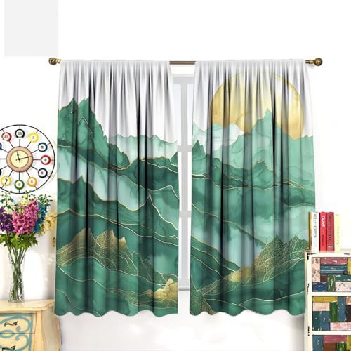 Sunset vintage fantasy landscape window treatment 63 inch — photo 3