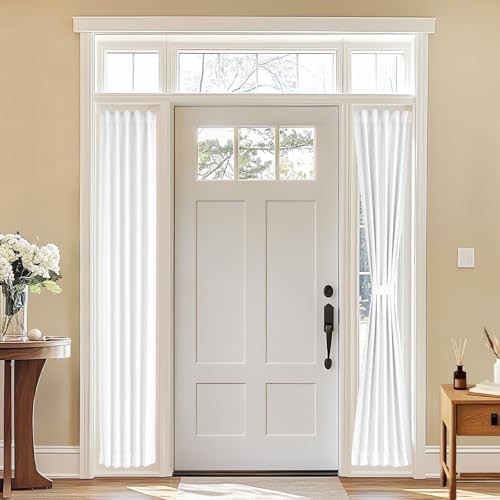 Pure White Narrow Sidelight Window Curtain