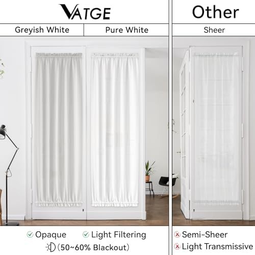 Pure White Narrow Sidelight Window Curtain — photo 4