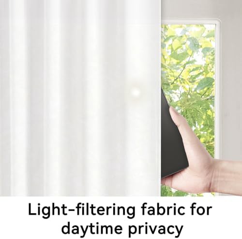 Pure White Narrow Sidelight Window Curtain — photo 5