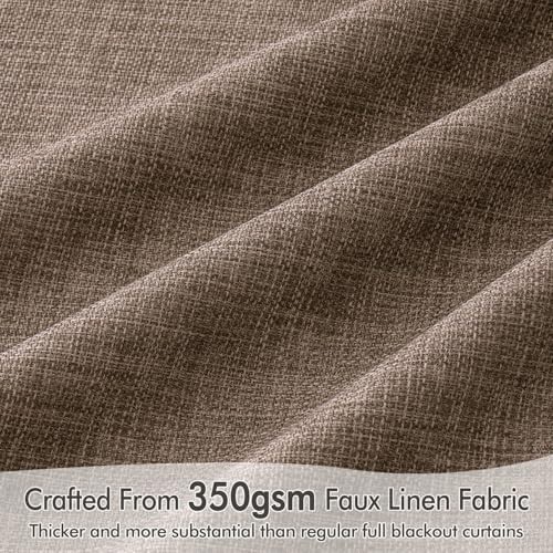 Dutch cocoa total blackout linen curtain 90 in — photo 4