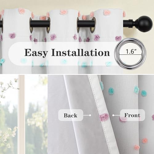 Kids Pom Pom Blackout Bedroom Curtain — photo 4