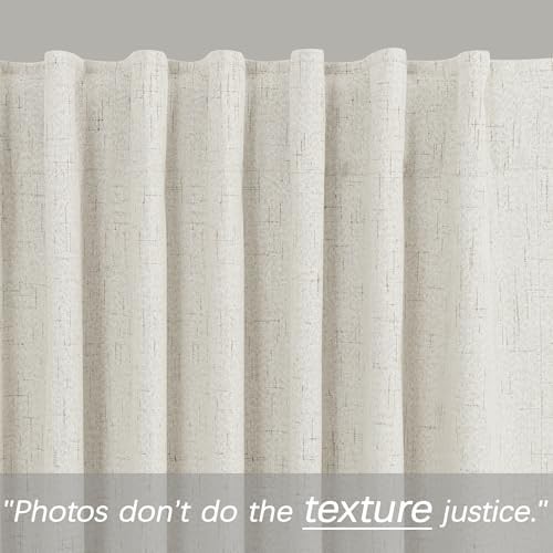 Extra wide linen soundproof curtains 84 in — photo 4