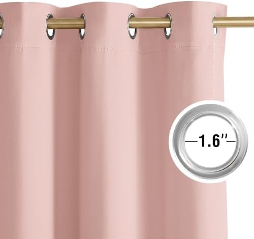 Blush pink noise reducing curtains 63 in — photo 3