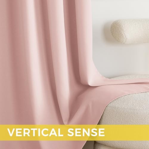 Blush pink noise reducing curtains 63 in — photo 4