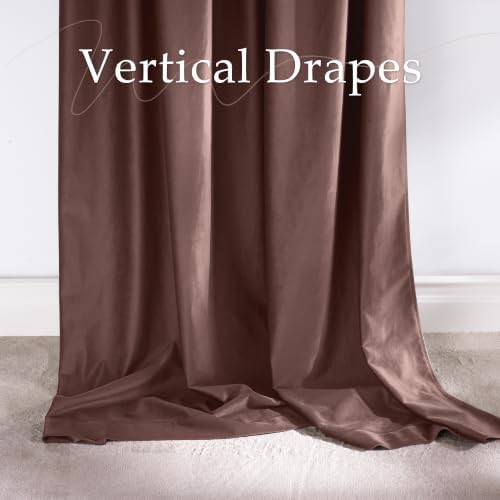 Dusty rose pink velvet blackout curtains — photo 5
