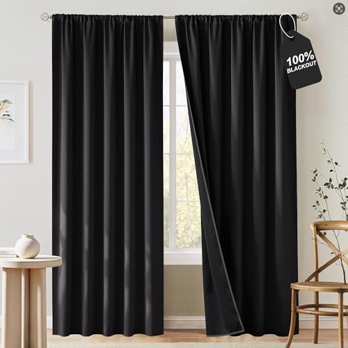 Nursery total blackout window curtain panels