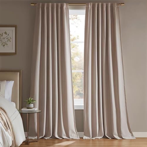 Linen Noise Blocking Blackout Curtain Pair