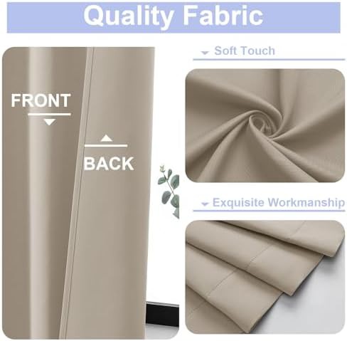 Biscotti beige solid thermal blackout curtains — photo 3