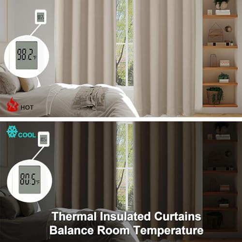 Biscotti beige solid thermal blackout curtains — photo 5