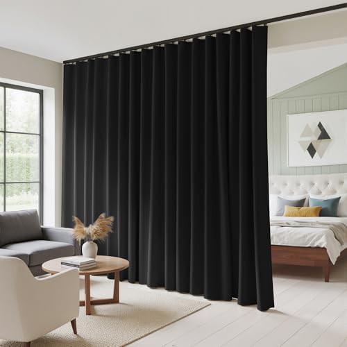 Total blackout room divider for sliding glass doors