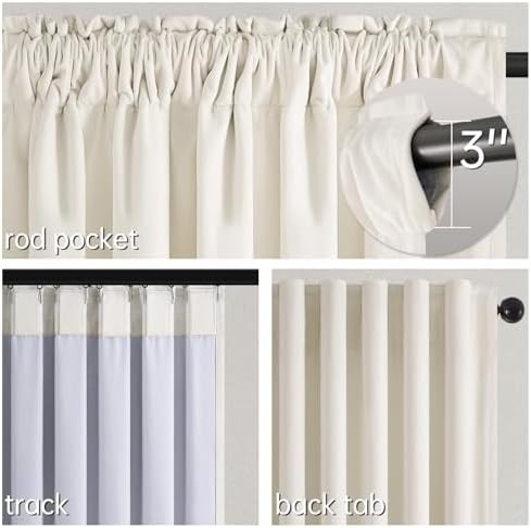 Cream Ivory Velvet Lined Blackout Drapes — photo 5