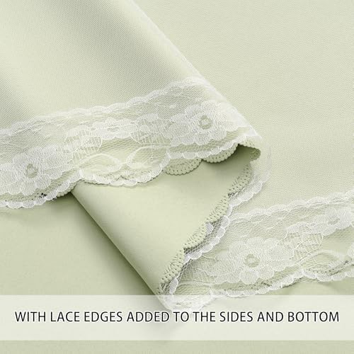 Sage green star overlay blackout curtains 72 inch — photo 5