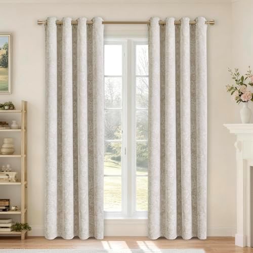 Dusty beige thermal insulated blackout drapes — photo 3