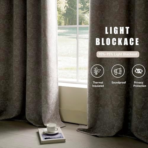 Dusty beige thermal insulated blackout drapes — photo 4