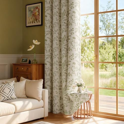Rinwoc vintage floral blackout curtains 96 in — photo 5