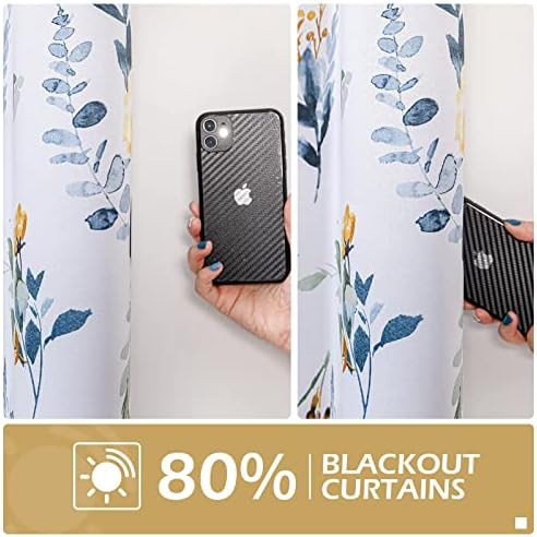 Floral doorway blackout curtain with grommets — photo 4