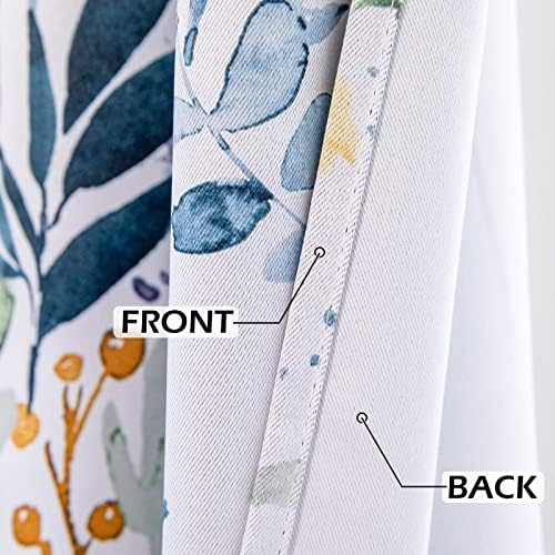 Floral doorway blackout curtain with grommets — photo 5